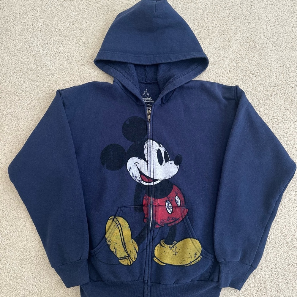 Hanes Blue Mickey Mouse Sweatshirt Hoodie